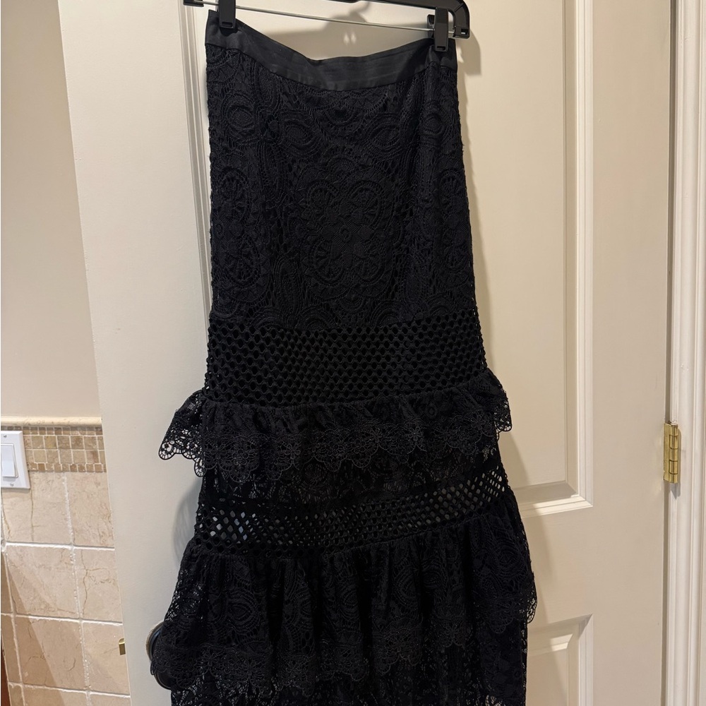Kendall & Kylie Black Lace Maxi Skirt
